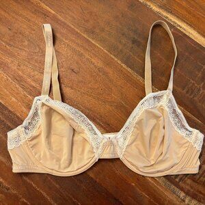 Calvin Klein Womens Size Underwire Bra Hook & Eye Beige Size EU 80C | US 36C